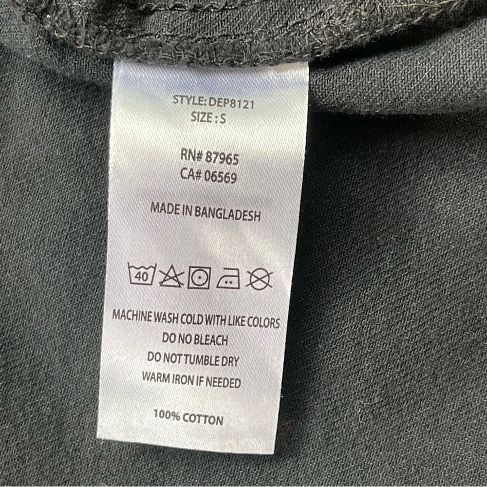 Elan All You Need is Love Dawn Utility Jacket Button Down oversized black size S - Picture 7 of 8